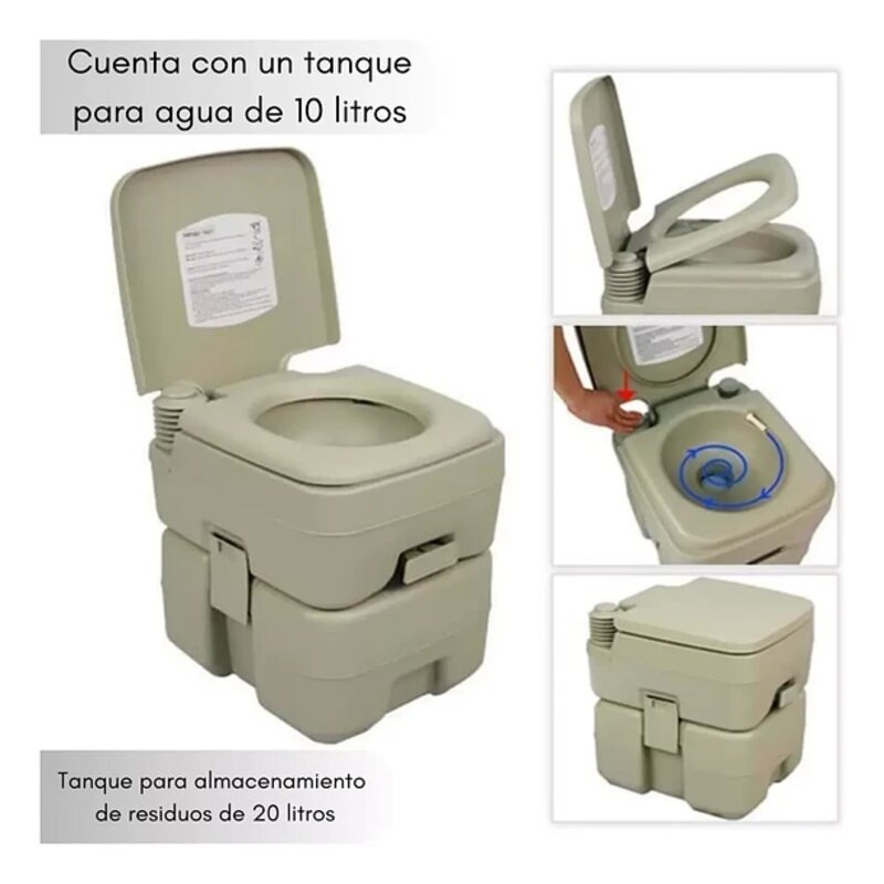 BAÑO QUÍMICO PORTÁTIL 20 LITROS